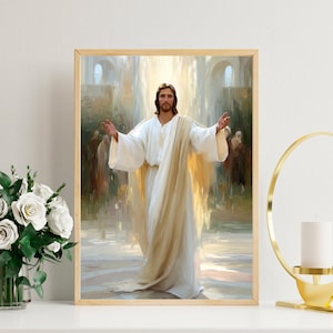 Divine Mercy of Jesus printable, Jesus mercy digital poster, Sacred heart home decor, Mercy rays artwork, Faith based image