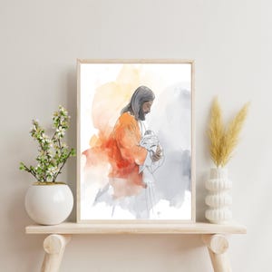 Jesus hält Kind digitale Kunst, Christus mit Neugeborenen druckbare, Heilige Baby Kunstwerk, Jesus zarten Druck, Kind im Himmel, Baby-Verlust-Denkmal