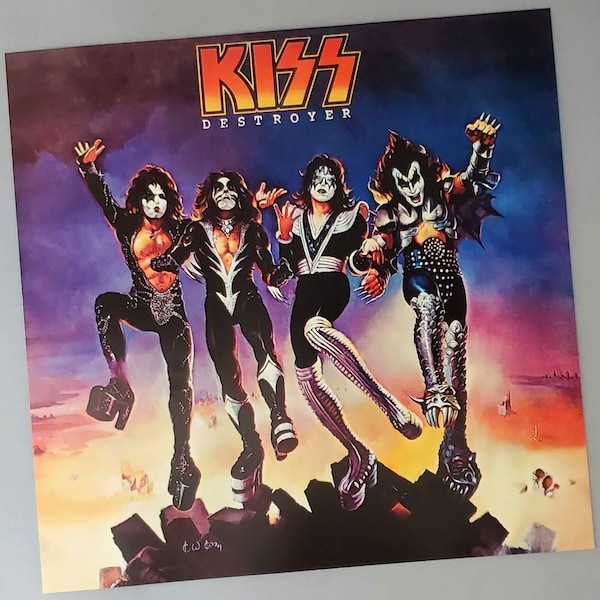 Kiss Poster Destroyer Album Cover Art Gene Simmons Rock Music Wall Decor Kiss Band Memorabilia