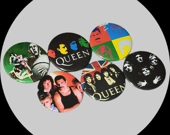 Queen Band Button Pin Set Freddie Mercury