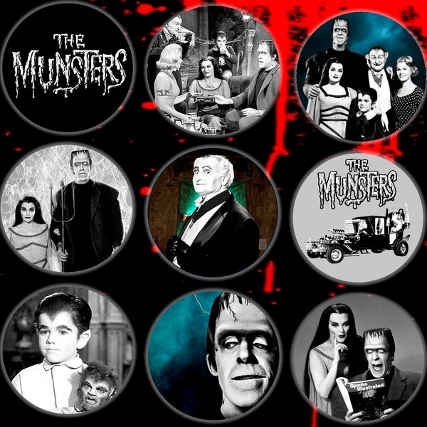 The Munsters TV Series Complete Series Horror Badge Buttons TV Lover Gifts