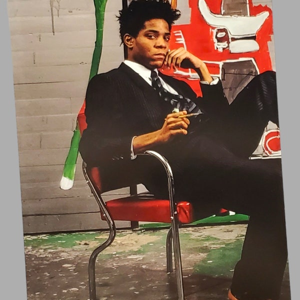 Jean Basquiat Photograph Print Self Portrait Black Artists Birthday Gift For Art Lover Graffiti Artist Bedroom Décor