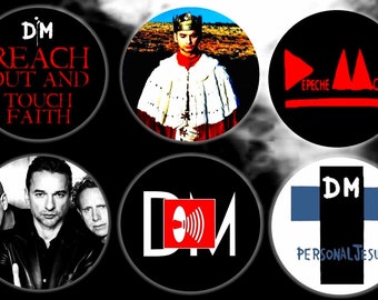 Depeche Mode Button Pins 80's New Wave Music Pinback Buttons Depeche Mode Music Electronic 80's Synth-Pop Alternative Music Depeche Mode Art