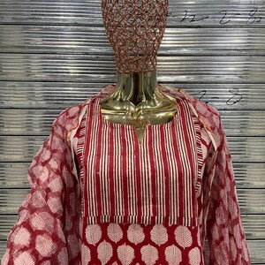 Magenta Handblock Printed Kurta