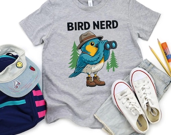 Bird Nerd Kids Shirt, Funny Bird Watcher Toddler Shirt, Bird Lover Shirt, Twitcher Shirt, Youth Shirt, Bird Nerd Tee, Camp Shirt, Kids Camp