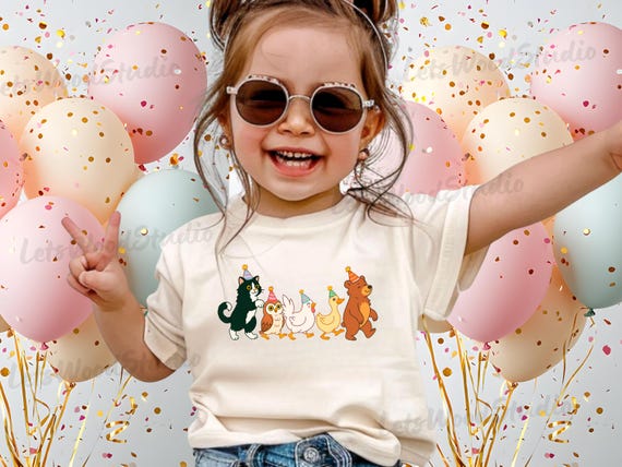 Little Bear Birthday Toddler Shirt, Cute Animal Friends Tee, Toodler Shirt, Kids Birthday Shirt, Vintage Cartoon Kid Shirt, Kids Gift