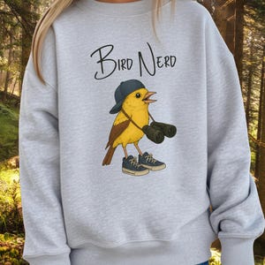 Bird Nerd Kids Shirt,  Funny Bird Watcher Toddler Shirt, Bird Lover Sweatshirt, Kids Camp Tee