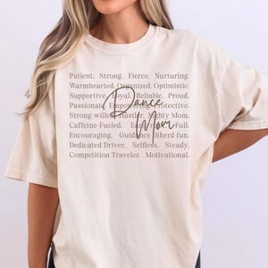 Comfort Colors® Coquette Dance Mom Shirt, Dance Mom Tee, Ballet Mom Gift, Dance Mama Shirt, Ballet Mom T-shirt, Gift for Dance Mom, Cute Tee