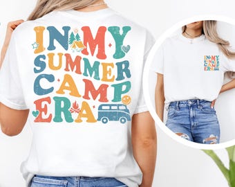 In meiner Sommercamp-Ära Shirt, Sommer-Pfadfinder-Shirt, Camping-Shirt, Sommer-Urlaub-Shirt, Retro-Groovy-Sommercamp-Shirt, Camping-Liebhaber-Shirt
