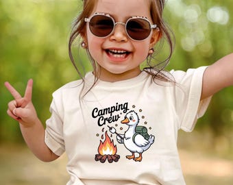 Kinderkamp-shirt, bijpassend familiekamp-shirt, oma-kamp-shirt, opa-kamp-shirts, aangepast zomerkamp-shirt, kampeerteam, kamp-T-shirt