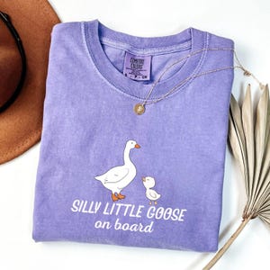 Koszulka z informacją o ciąży Silly Little Goose Baby Reveal Koszulka słodka koszulka ciążowa Koszulka w ciąży Koszulka dla przyszłej mamy Prezent na baby shower