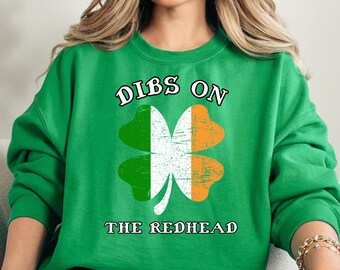 Dibs On The Redhead Shirt, Irish T-shirt For St Patrick Day, Dibs On The Red Head, St Patty Day Ginger Humor Tee,  Redhead Ginger T-shirts