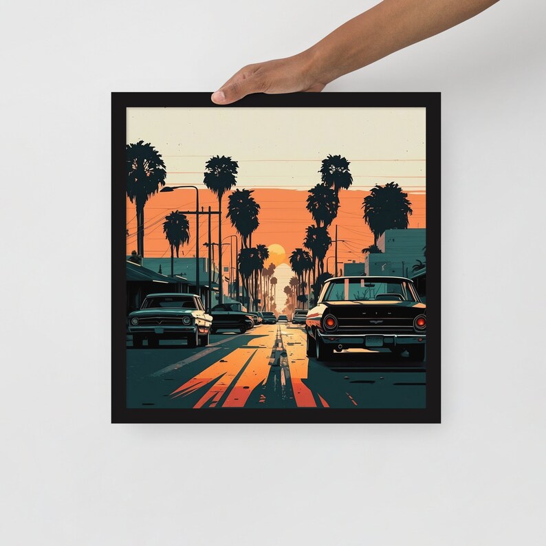 Long Beach California Retro Art Print Long Beach Vintage Etsy