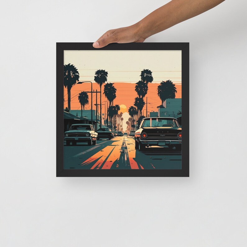 Long Beach California Retro Art Print Long Beach Vintage Etsy