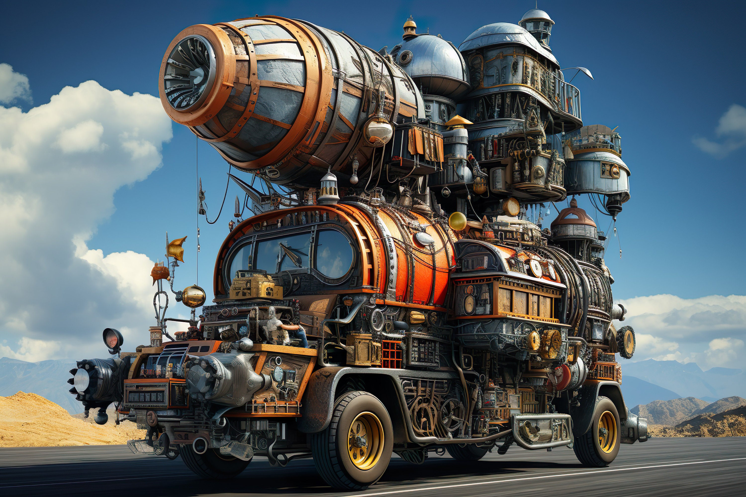 Steampunk - Crazy Cars -13 - Etsy