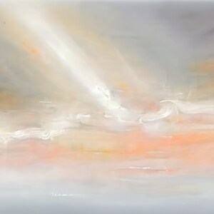 Abstract landscape orange white gray