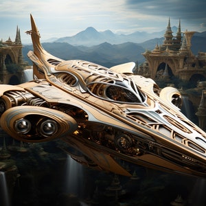 Steampunk spaceship 23