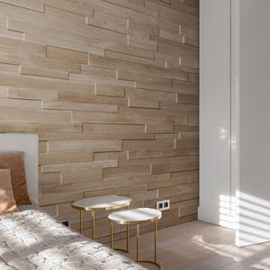 Eichenholz 3D Wandplatte ""OZO"""