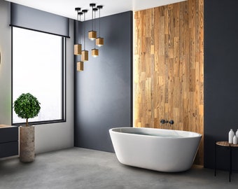 Wooden Ceiling Light – Reclaimed Wood Pendant Lamp, Handmade Rustic Lighting
