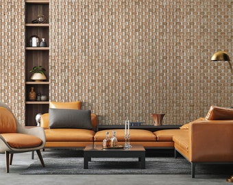 Oak wood 3D wall panel "Rubato"