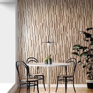 Oak wood 3D wall panel "Correctus"