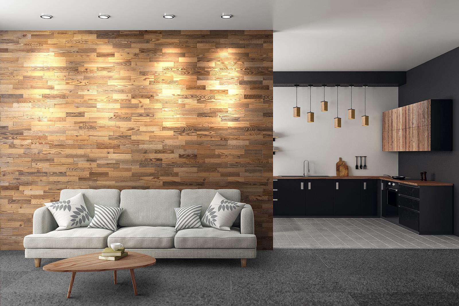 Reclaimed Wood Wall Panel \, image size:1600x1067