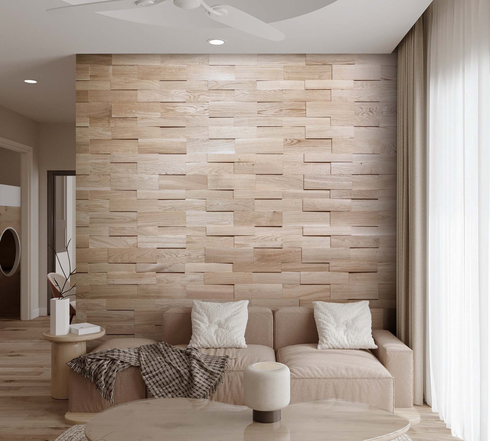 Oak Wood 3D Wall Panel ozo Mini - Etsy