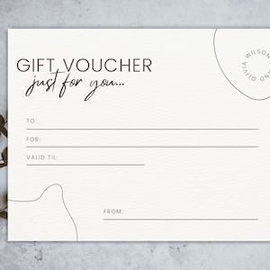 Boho Gift Certificate Template, DIY Printable Gift Voucher Certificate, Editable Gift Card, Spa Gift Certificate, Canva Template - Shiloh