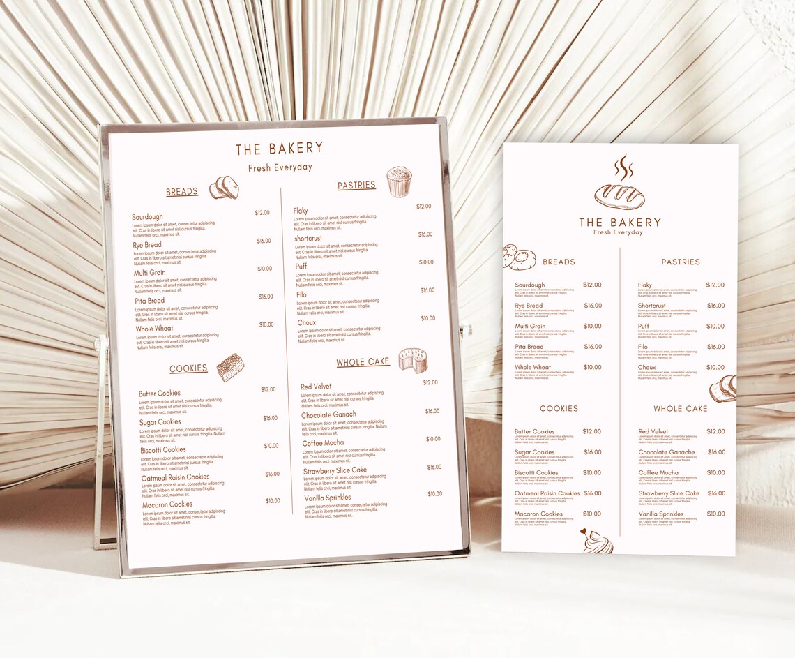 Price List Template DIY Small Business Printable Pricing Guide Sheet ...