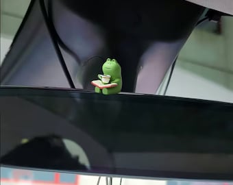 Frog car decoration,Cute frog rearview mirror decoration,ladies car screen decoration,animal desktop decoration,car decoration