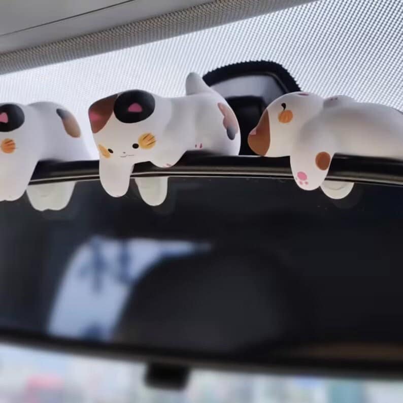 Cute Piggy Car Hanging Ornament, Interior Rearview Mirrors Charms Lucky  Piggy Car Display Decoration Stickers Car Rear View Mirror Pendant Auto  Interi