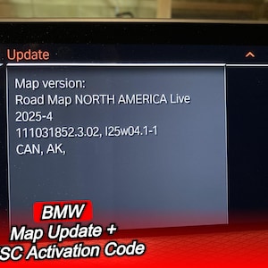 Original BMW navigation map update BMW North America Mgu Live 2025-4 Map + Mgu Live 2025-4 FSC code