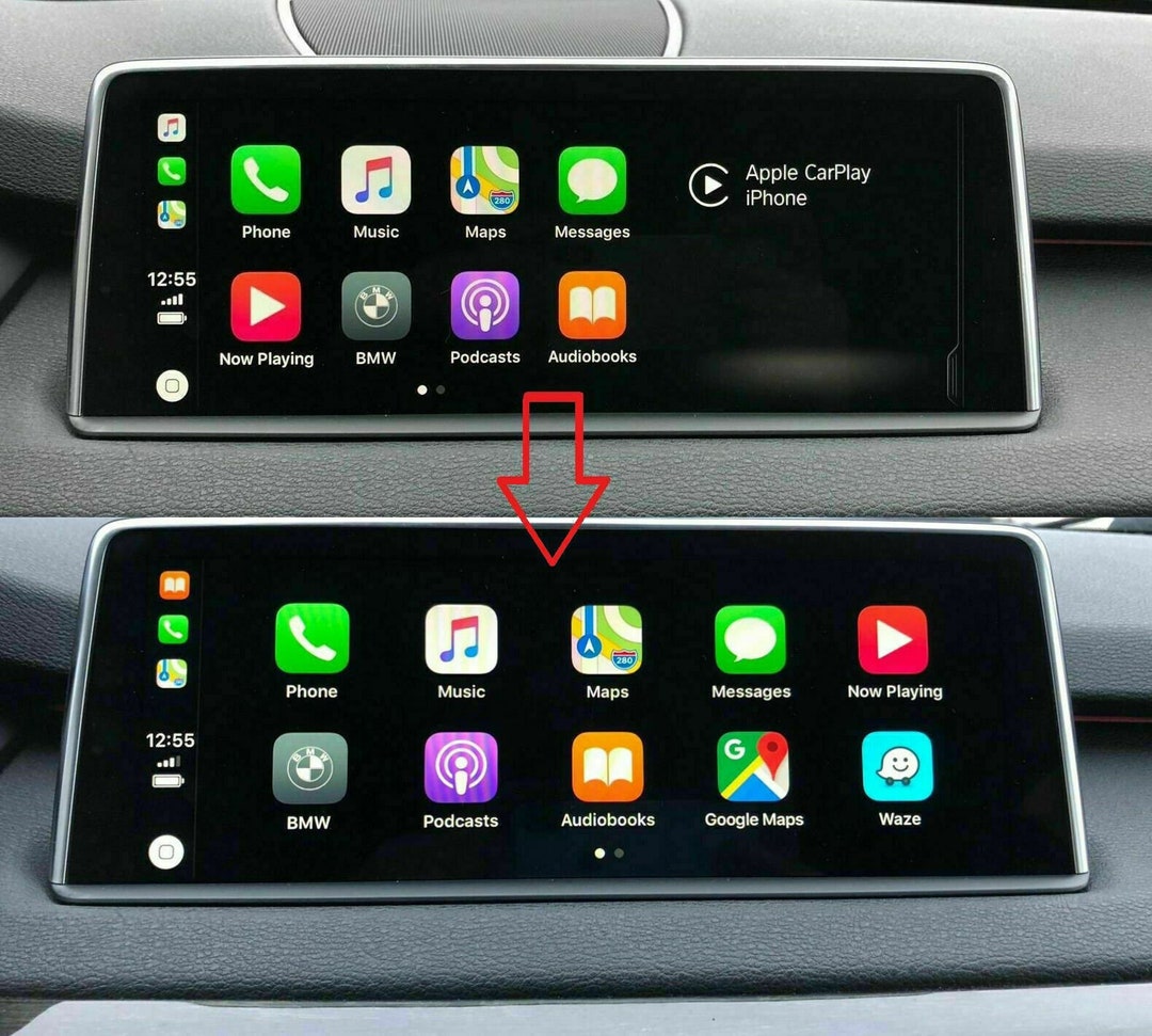 BMW Apple Carplay and Android Screen Mirroring Split Screen to Full