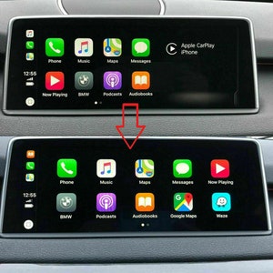 BMW Apple CarPlay and Android Screen Mirroring Split Screen to Full Screen for EVO
