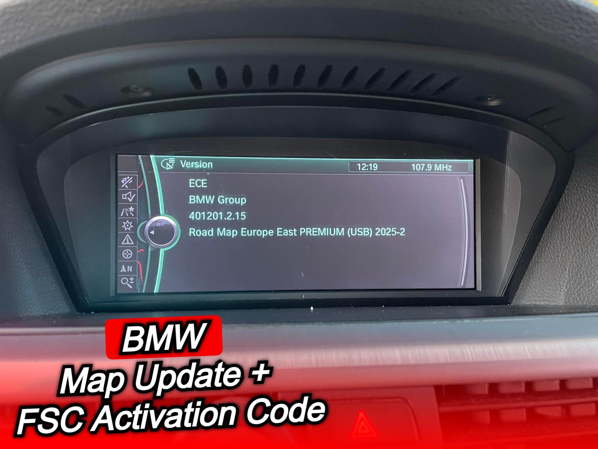 Genuine BMW FSC Code For Navigation Map Updates (Move/Motion/Premium/Next 2023-2025)