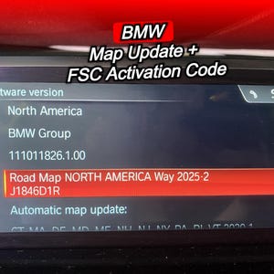 BMW Navigation Map Update + FSC Activation Code - North America Way 2025-2