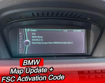 BMW Navigationskartauppdatering + FSC-aktiveringskod - Europa Väst (USB) 2025-2