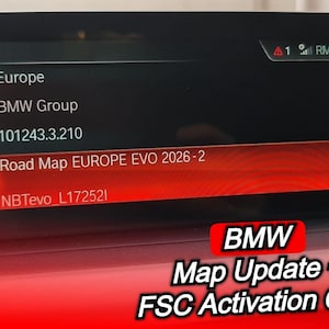 Atualização do mapa BMW Europe EVO 2026-2 + código FSC (download digital)