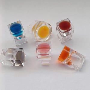 Siv Lagerström - 6 Acrylic Rings - Sweden, 1970s