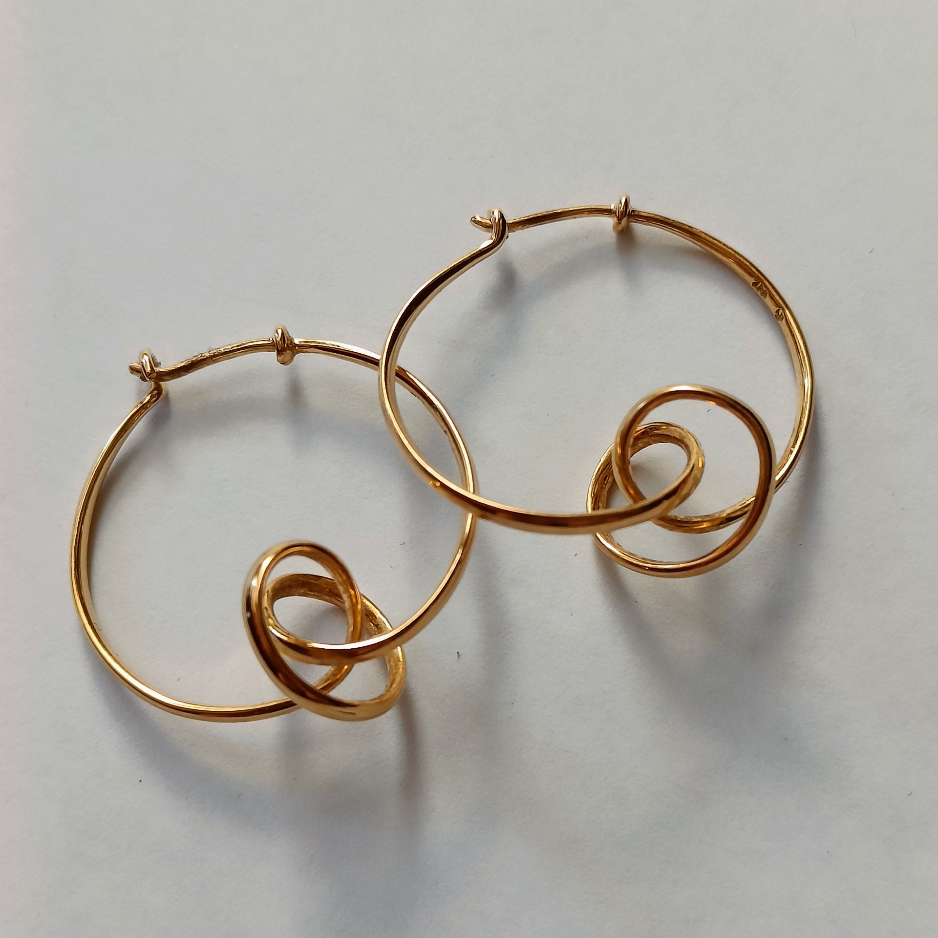 Vivianna Torun Georg Jensen 18k Yellow Gold Earrings 