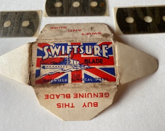 Lamette da barba Swiftsure vintage: inizio XX secolo, prodotte in Inghilterra