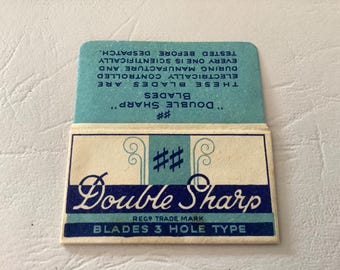 Lama di rasoio e involucro "Double Sharp" degli anni '30 George Ibberson Sheffield