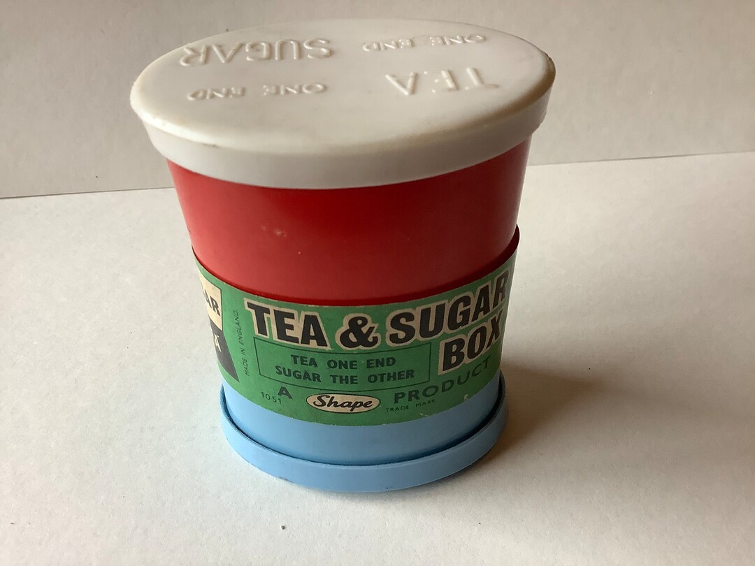 Vintage Tea & Sugar Box C. 1960's Soft Plastic A Shape Etsy