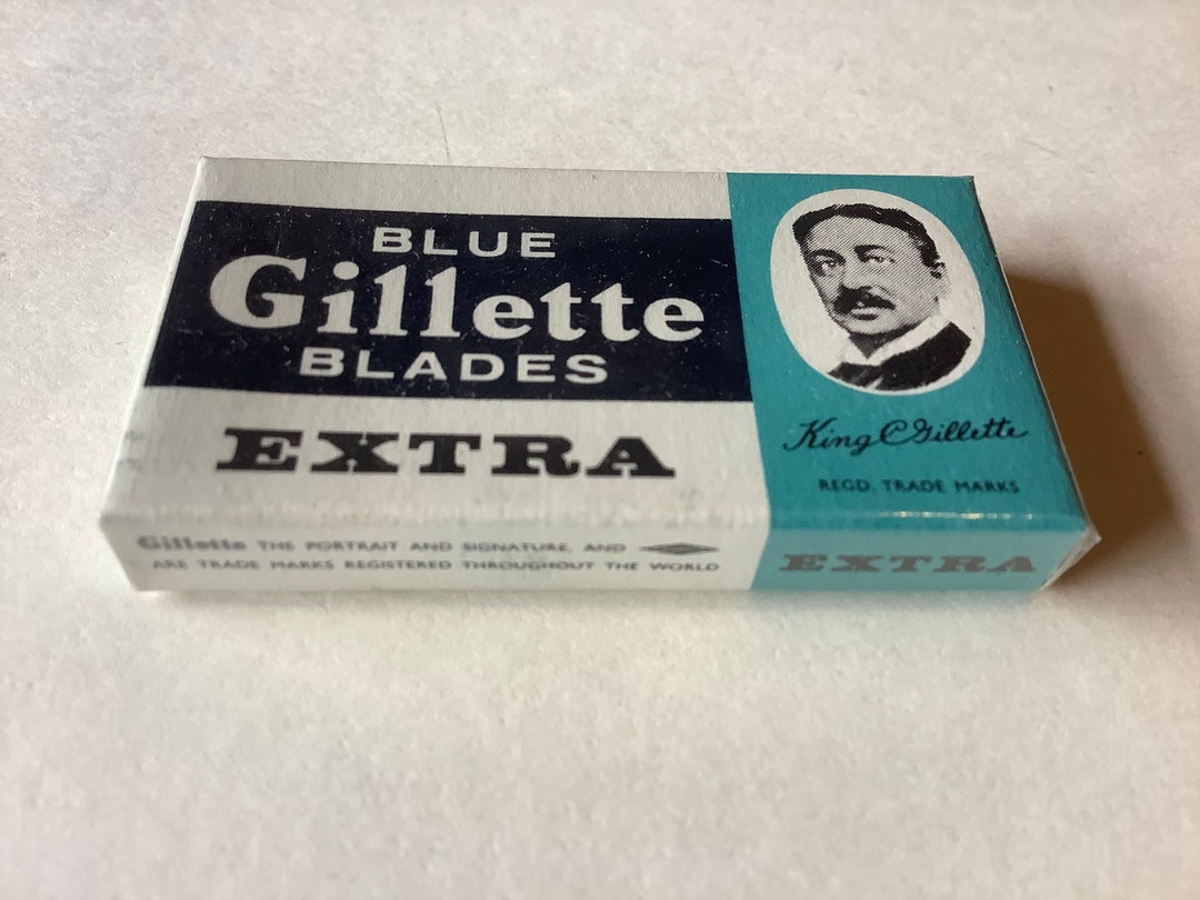Gillette Razor Box Set Vintage Razor Blades Full Box 'gillette Extra 5 Pack Cello Wrapped ...