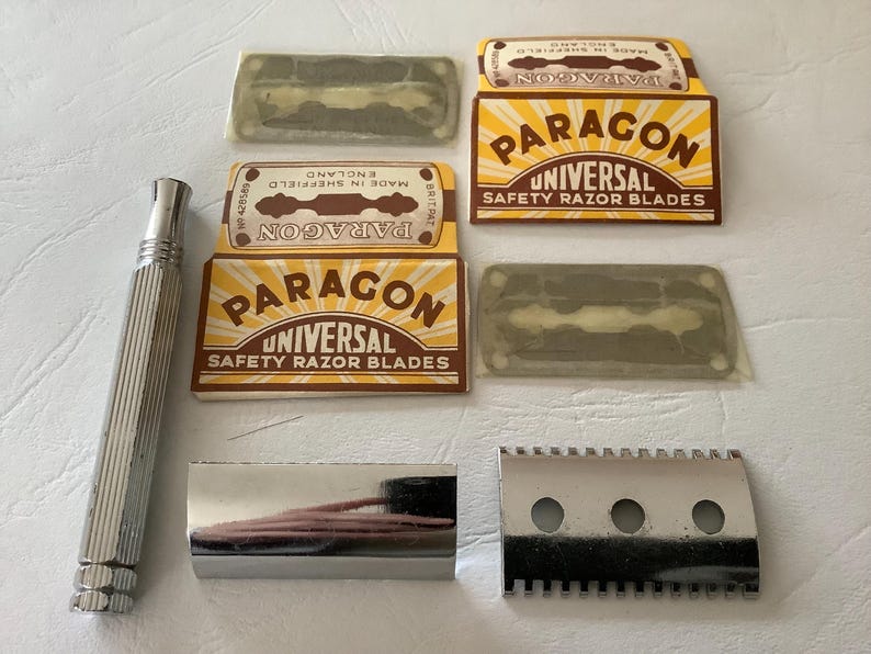 1930s Paragon Safety Razor With Blades: New Old Stock, Made in England ...