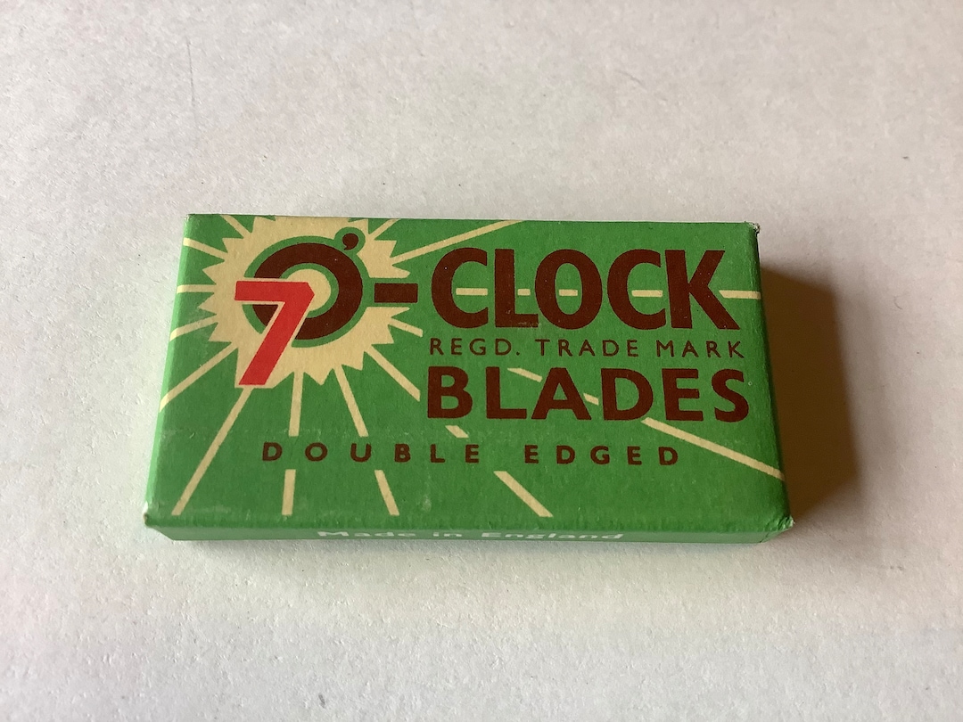 Vintage Razor Blades Full Box '7 0 Clock' 5 Pack England Sealed Etsy