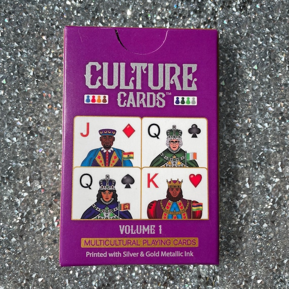 Culture Cards (multicultural playing cards) with gold and silver ink