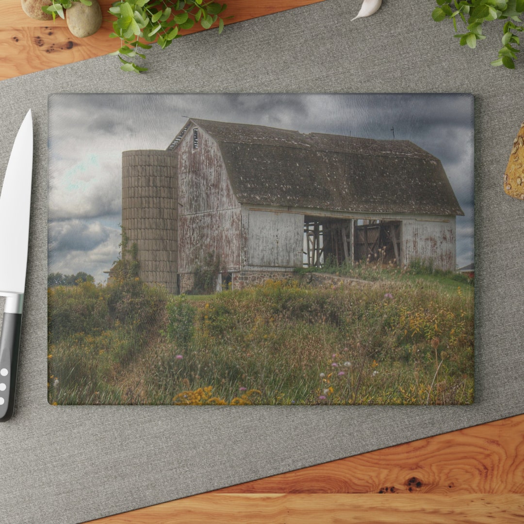 Castle Road White Barn Boutique Temperedglass Cutting Board Etsy