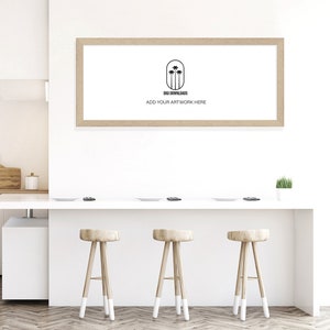 Wall Mock Up For Framed Pano Artwok - Kitchen Wall / Breakfast Bar