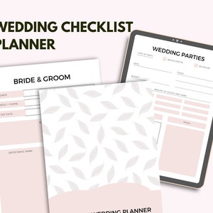 Wedding Parties Tracker.pdf ULTIMATE Wedding Planning Spreadsheet, Digital Wedding Planner, Wedding Budget Spreadsheet, Guest List